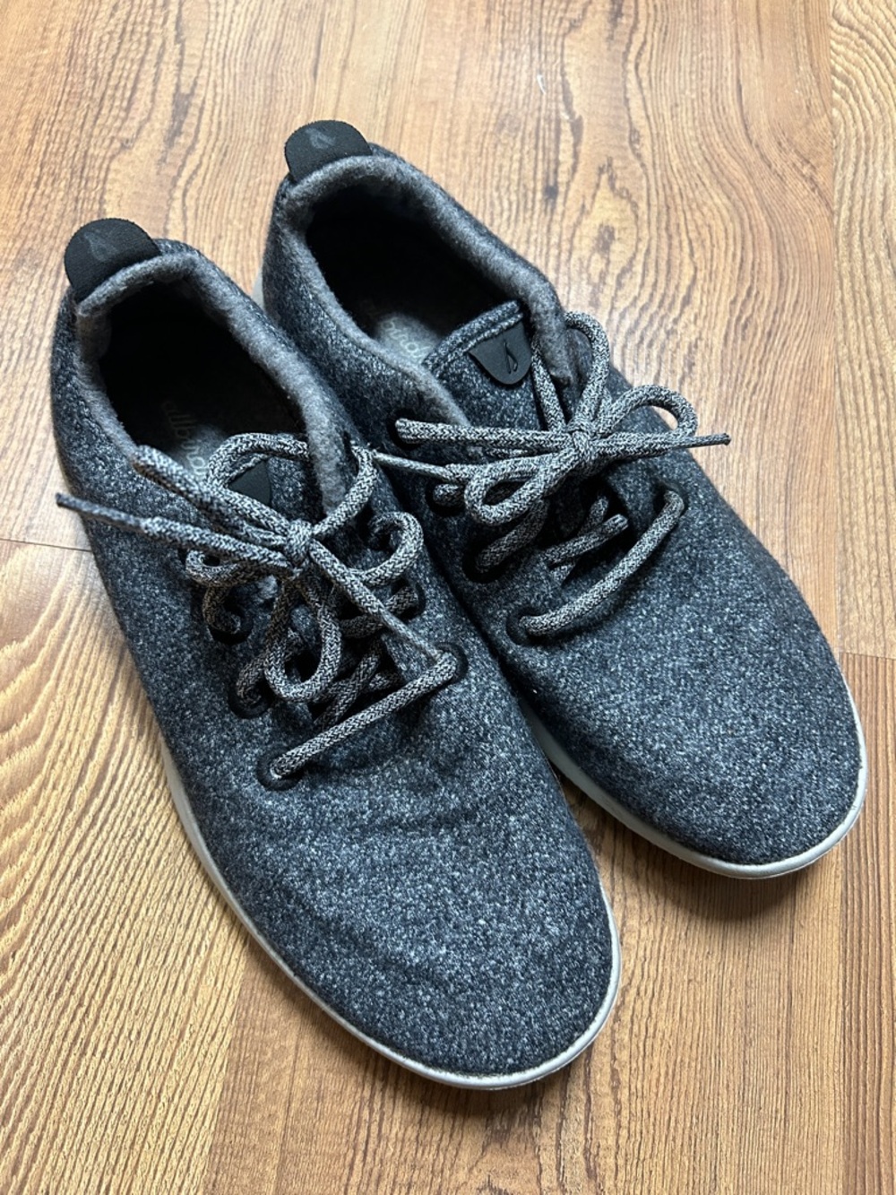 allbirds Men's Dark Gray Wool-Blend Lace-Up Sneakers